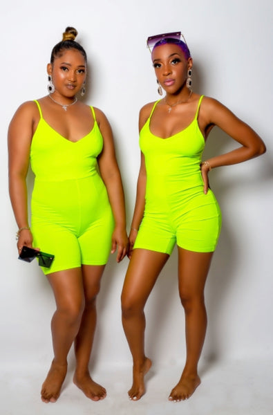 Florescent Green romper