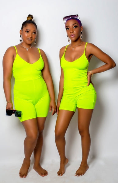 Florescent Green romper